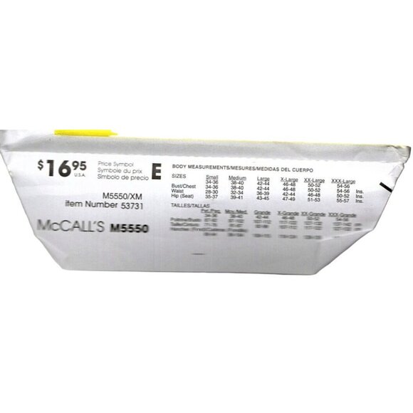 McCalls M5550 Misses and Mens S to L Santa Costumes and Bag Uncut Sewing Pattern - Picture 3 of 3